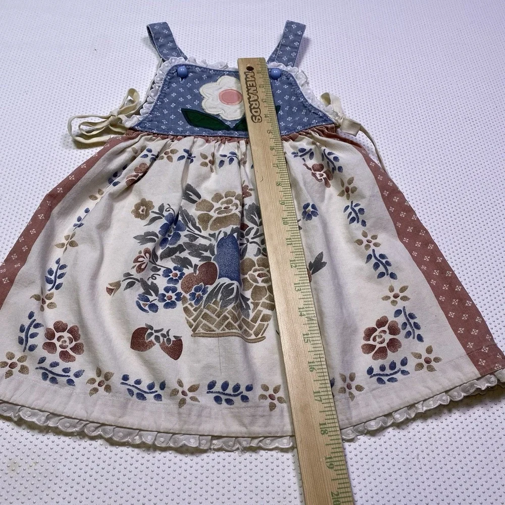 Ellen Miklas Sundress Girl's Dress Vintage Boho Heart Prairie Cottage-core Sz 4